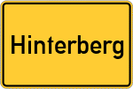 Place name sign Hinterberg, Kreis Sonthofen