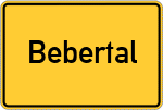Place name sign Bebertal