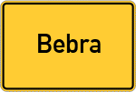 Place name sign Bebra