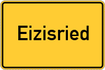 Place name sign Eizisried, Allgäu