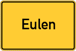 Place name sign Eulen, Allgäu