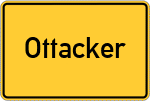 Place name sign Ottacker, Allgäu