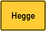Place name sign Hegge, Kreis Kempten, Allgäu