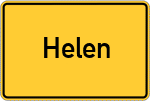 Place name sign Helen, Kreis Kempten, Allgäu