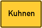 Place name sign Kuhnen, Kreis Kempten, Allgäu