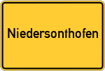 Place name sign Niedersonthofen
