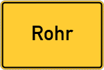 Place name sign Rohr, Kreis Kempten, Allgäu