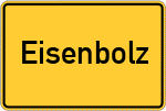 Place name sign Eisenbolz