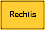 Place name sign Rechtis