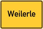 Place name sign Weilerle