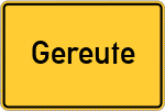 Place name sign Gereute