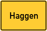 Place name sign Haggen