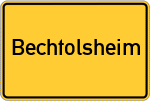 Place name sign Bechtolsheim