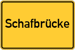 Place name sign Schafbrücke