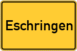 Place name sign Eschringen