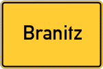 Place name sign Branitz