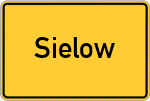 Place name sign Sielow