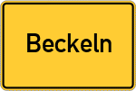 Place name sign Beckeln