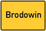 Place name sign Brodowin