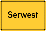 Place name sign Serwest