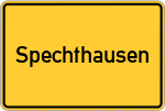 Place name sign Spechthausen