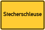 Place name sign Stecherschleuse