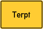 Place name sign Terpt