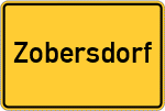 Place name sign Zobersdorf