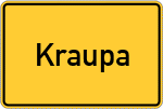 Place name sign Kraupa