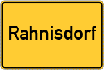 Place name sign Rahnisdorf