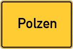 Place name sign Polzen