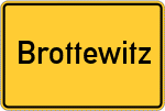 Place name sign Brottewitz