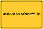 Place name sign Grassau bei Schönewalde