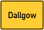 Place name sign Dallgow