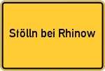 Place name sign Stölln bei Rhinow