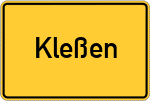Place name sign Kleßen