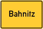 Place name sign Bahnitz