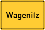 Place name sign Wagenitz