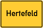 Place name sign Hertefeld