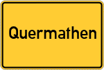 Place name sign Quermathen