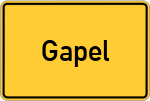 Place name sign Gapel