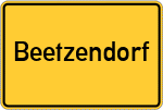 Place name sign Beetzendorf