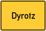 Place name sign Dyrotz