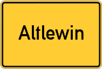 Place name sign Altlewin