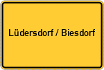Place name sign Lüdersdorf / Biesdorf