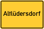 Place name sign Altlüdersdorf