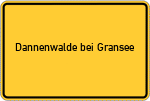 Place name sign Dannenwalde bei Gransee