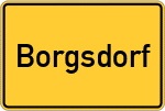 Place name sign Borgsdorf