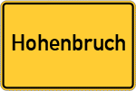 Place name sign Hohenbruch