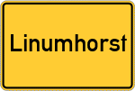 Place name sign Linumhorst